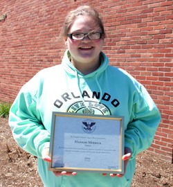 SV High's Hannah Merrick Earns Service Award