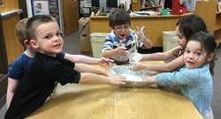 students making oobleck