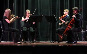 string quartet plays a mozart piece