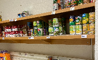 food pantry shelves