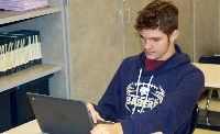 student takes survey