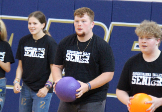 students at pep rally