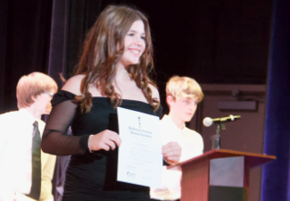 student received honor society certificate