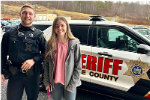 SV Senior riding along with BC Sheriff's officers as part of her experience with the New Visions program