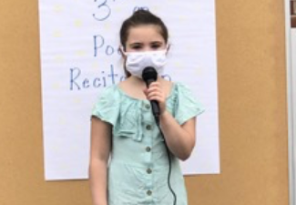 girl recites poem