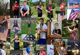 montage of images of student musicians