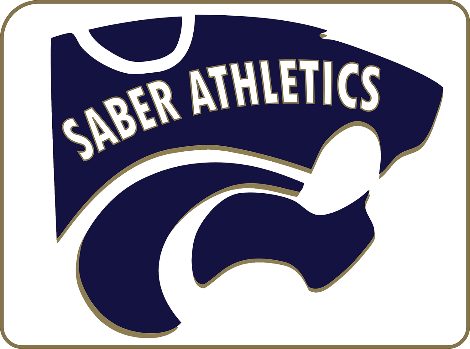 Saber head with Saber Athletics on it.