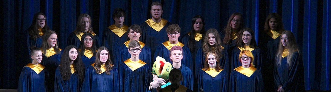 chorus singing with audrey the plant