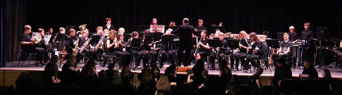 middle school band performs