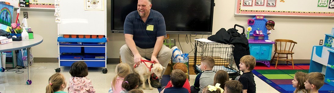 goat in the classroom