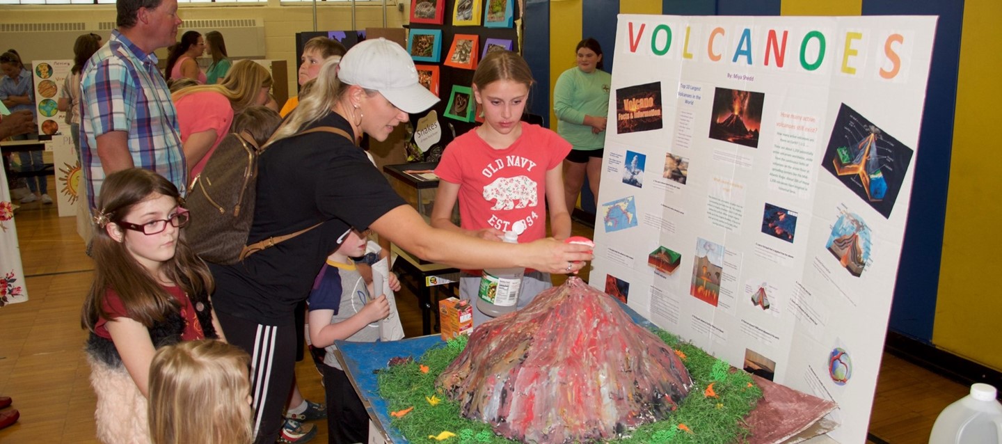 volcano at science fair