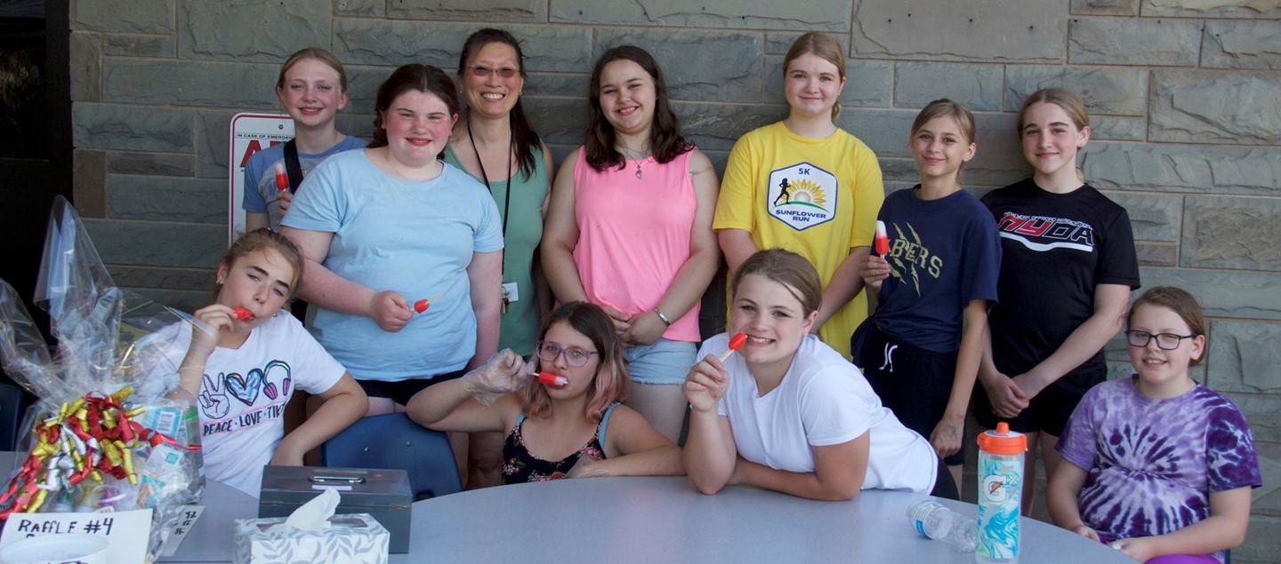 rts students at dog walking event