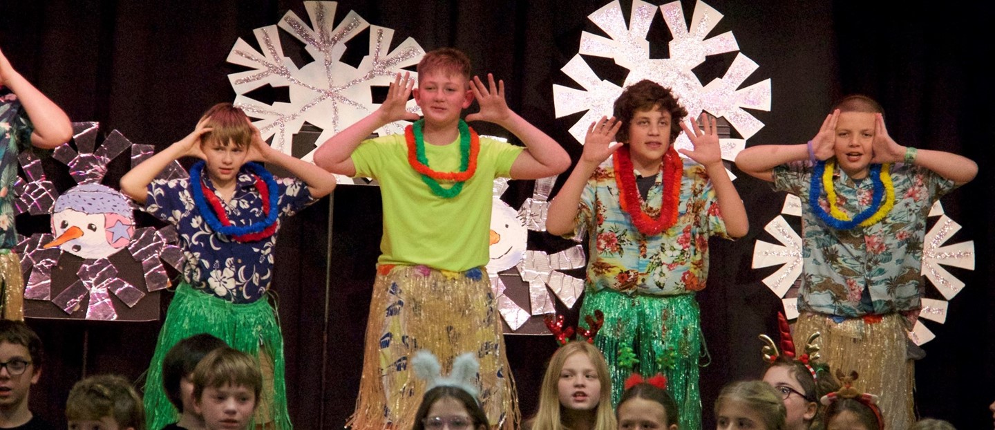 students perform in brookside elementary winter show