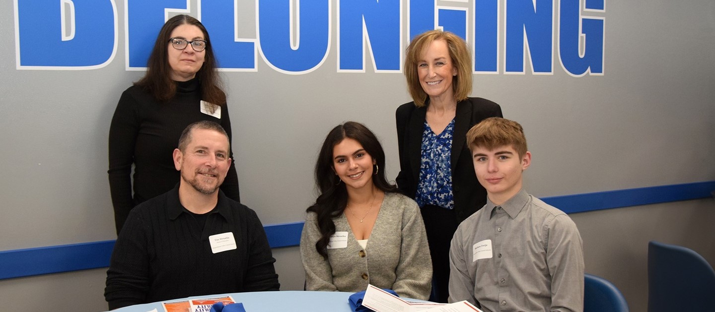 Susquehanna Valley High School student council members pose for a photo with Superintendent Brubaker and two members of the Board of Education at the Legislative Breakfast